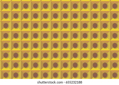 Seamless pattern of textured cardboard, honeycomb, light yellow.