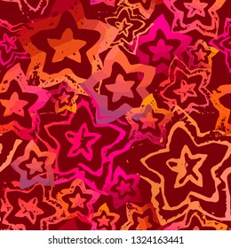 Seamless pattern with textured flowers
