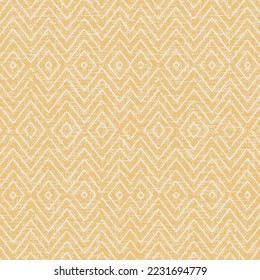 Seamless pattern of textured rhombuses. Abstract stylish yellow background .