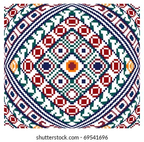 Seamless pattern thai art pattern, illustration, pixels art
