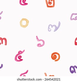 Seamless pattern of Thai number. From Zero to Nine.