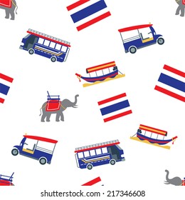 Patrón sin inconvenientes: Transporte de Tailandia con bandera 