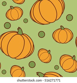 seamless pattern thanksgiving.Seamless pattern with pumpkins. Vector illustration. flat design. background
