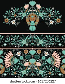 A seamless pattern that can be used to decorate wrapping paper, fabrics and various elements to decorate something.