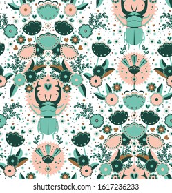 A seamless pattern that can be used to decorate wrapping paper, fabrics and various elements to decorate something.