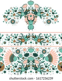 A seamless pattern that can be used to decorate wrapping paper, fabrics and various elements to decorate something.