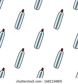 Seamless pattern with thermometer. Vector illustration.