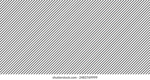 Seamless pattern with thin diagonal lines. Black and white abstract background.