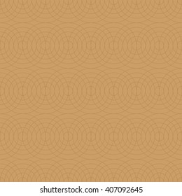Seamless pattern of thin lines of brown concentric circles on a caramel background.