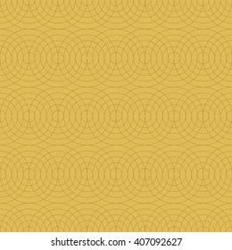 Seamless pattern of thin lines of concentric circles. The two shades of trendy color dark yellow spicy mustard.