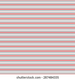 Seamless pattern of thin and very thin strips of alternating between a red and black