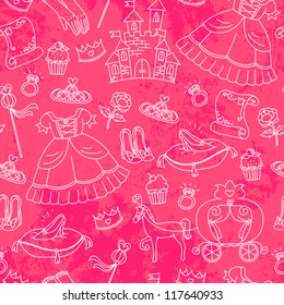 seamless pattern with things related to princesses (JPEG available in my gallery)