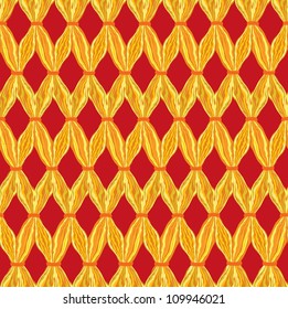 seamless pattern with thread making net on red background
