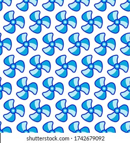 Seamless pattern of three-bladed fans