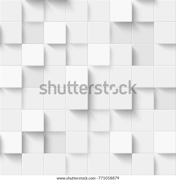 Seamless pattern with squares 3d geometric pattern wallpaper