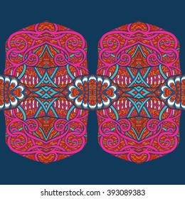 Seamless pattern. Tibet ethnic style. Vector illustration. 