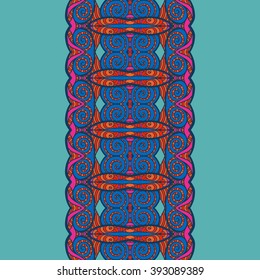 Seamless pattern. Tibet ethnic style. Vector illustration. 