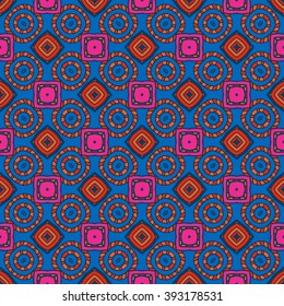Seamless pattern. Tibet ethnic style. Vector illustration. 