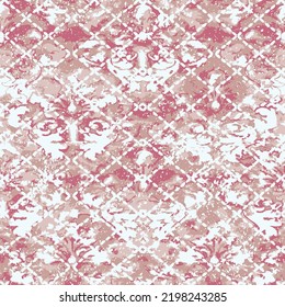 seamless pattern with tie dye. Abstract fashion art cross piccoting pink background. Tie dye watercolor seamless pattern. Seamless pattern tie dye design. Fashion print.