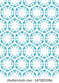 Seamless pattern tie dye shibori polk dot circle rings. Boho summer sunburst background. Vector textile swatch.