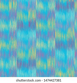 Seamless pattern tie dye shibori stripes. Colorful boho summer background. Vector textile retro swatch