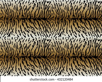 Seamless pattern of Tiger skin with asymmetric strips. Vector illustration