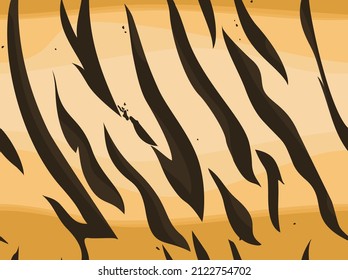 Seamless pattern tiger skin. Endless texture from vertical stripes. Print on fabric and textiles. vector background