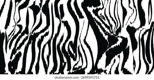 Ilustración vectorial de piel de tigre de patrón transparente