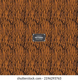 Seamless pattern of tiger striped skin Endless animal Design