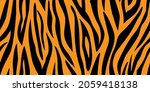 Seamless pattern with tiger stripes. Abstract animal print.