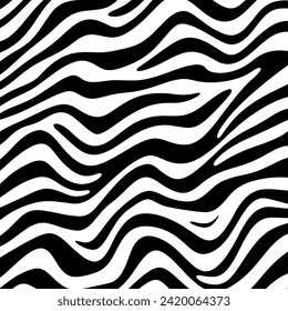 Seamless pattern with tiger stripes. Abstract animal print.