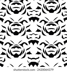 Seamless pattern with tiger stripes. Abstract animal print.
