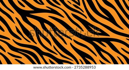 Seamless pattern with tiger stripes. Abstract animal print.