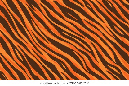 Seamless pattern with tiger stripes. Animal print