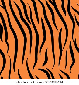 Seamless Pattern Tiger Stripes On Skin Stock Vector (Royalty Free ...