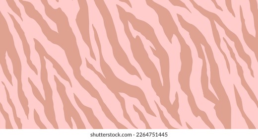 Seamless pattern with tiger stripes. Pastel animal print.
