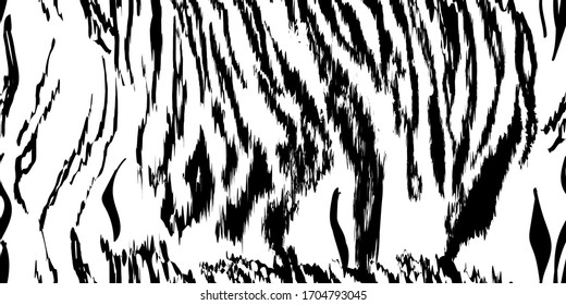 Seamless pattern of tiger stripes. Stripe pattern.