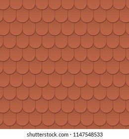 Seamless pattern tile background. Roof surface. Vector illustration