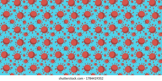 Seamless pattern tile background with virus shapes. Covid-19. Abstract. Banner.