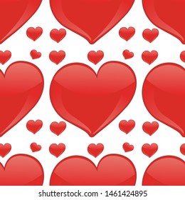 Seamless pattern tile cartoon with hearts illustration