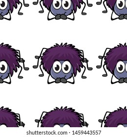 Seamless pattern tile cartoon with spider illustration