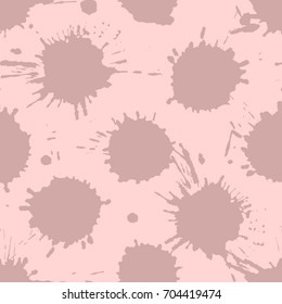 Seamless pattern, tile with inc splash, blots, smudge and brush strokes. Grunge endless template for web background, prints, wallpaper, surface, wrapping, repeat elements for design.