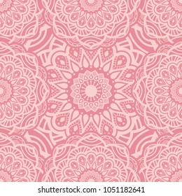 seamless pattern tile with mandalas. vintage decorative elements. hand drawn background. islam arabic indian ottoman motifs. perfect for printing on fabric or paper.
