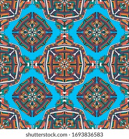 Baldosa de teja sin inconvenientes con mandalas. Elementos decorativos de época. Antecedentes dibujados a mano. Motivos islámicos, árabes, indios y otomanos. Perfecto para imprimir en tela o papel.
