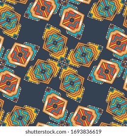 Seamless pattern tile with mandalas. Vintage decorative elements. Hand drawn background. Islam, Arabic, Indian, ottoman motifs. Perfect for printing on fabric or paper.
