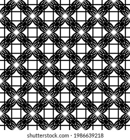 Seamless pattern tile with mandalas. Vintage decorative elements. Hand drawn mandala background design element