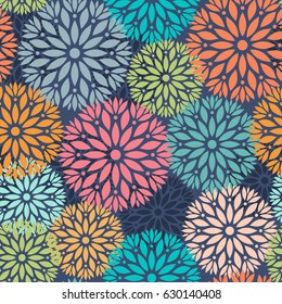 Seamless pattern tile with mandalas. Vintage decorative elements. Hand drawn background. Islam, Arabic, Indian, ottoman motifs. Perfect for printing on fabric or paper.