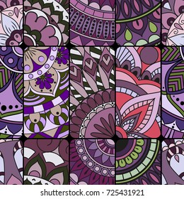 Seamless pattern tile with mandalas. Vintage decorative elements. Hand drawn background. Islam, Arabic, Indian, ottoman motifs. Perfect for printing on fabric or paper.