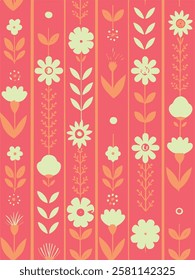 Seamless pattern, tileable floral holiday country cottage print, English countryside flowers theme for wallpaper, gift wrapping paper, scrapbook, fabric and product design inspiration