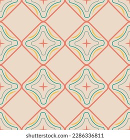 Seamless pattern for tiles in calm tones
